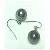 Image 2 : SILVER GENUINE TAHITIAN PEARLS 10-11MM  EARRINGS