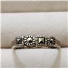 Image 1 : SILVER MARCASITE  RING (~SIZE 6.5)
