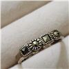 Image 2 : SILVER MARCASITE  RING (~SIZE 6.5)