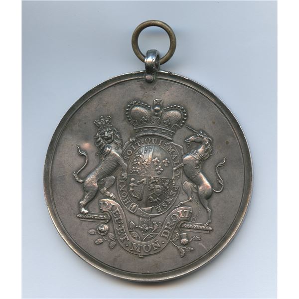 Lr. 832 — George III Indian Peace Medal. Undated (1776-1820). Silver.