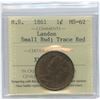 Image 1 : 1861 Nova Scotia One Cent - Small Bud