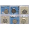 Image 1 : Newfoundland Fifty Cents - Lot of 6 Graded Coins