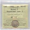 Image 1 : 1900 Five Cents - Round 0, Repunched Last 0