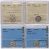 Image 1 : Lot of 4 Graded Five Cents