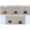 Image 1 : ICCS Graded Five Cents - Lot of 5