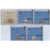 Image 1 : Lot of 5 Graded Ten Cents