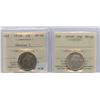 Image 1 : 1872H & 1874H ICCS Graded Twenty-Five Cents