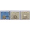 Image 1 : Lot of 3 Graded Twenty-Five Cents