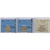 Image 1 : Lot of 3 Graded Twenty-Five Cents