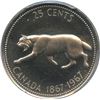 Image 1 : 1967 Elizabeth II Nickel Specimen Pattern 25 Cents