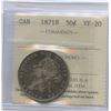 Image 1 : 1871H Fifty Cents