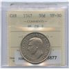 Image 3 : 1947 Fifty Cents - Maple Leaf Curved 7
