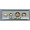 Image 1 : Gold Maple Leaf Uniface Lucite Replica Set from the Royal Canadian Mint