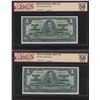 Image 2 : Bank of Canada $1, 1937 - Lot of 6 Consecutive Notes
