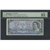 Image 1 : Bank of Canada $5, 1954 - Devil's Face