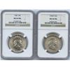 Image 1 : 1948 USA Half Dollars - Lot of 2 NGC Graded