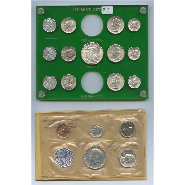 USA - 1943 Mint Sets Plus Lot