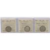 Image 1 : Newfoundland Twenty Cents - Lot of 3 ICCS Graded