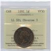 Image 1 : 1891 One Cent - Large Leaves, Small Date