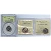 Image 1 : 1954, 1964 & 1966 Graded Five Cents