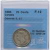 Image 1 : 1886 Twenty-Five Cents - Long Bough Ends 6 over 7