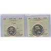 Image 1 : 1958 Twenty-Five & Fifty Cents - ICCS Graded PL Pair