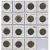 Image 1 : Br. 960, 961, 1012.  Lot of 15 Tiffins, Bust & Harps.