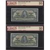 Image 1 : Bank of Canada $20, 1937 - Lot of 2