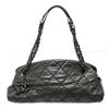 Image 1 : Chanel Black Leather Stitch Bowle Shoulder Bag