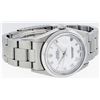Image 4 : Rolex Mens Stainless Steel White Roman Oyster Band Datejust Wristwatch