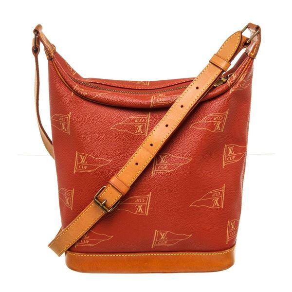 Louis Vuitton Red Leather Saint Tropez Americas Shoulder Bag