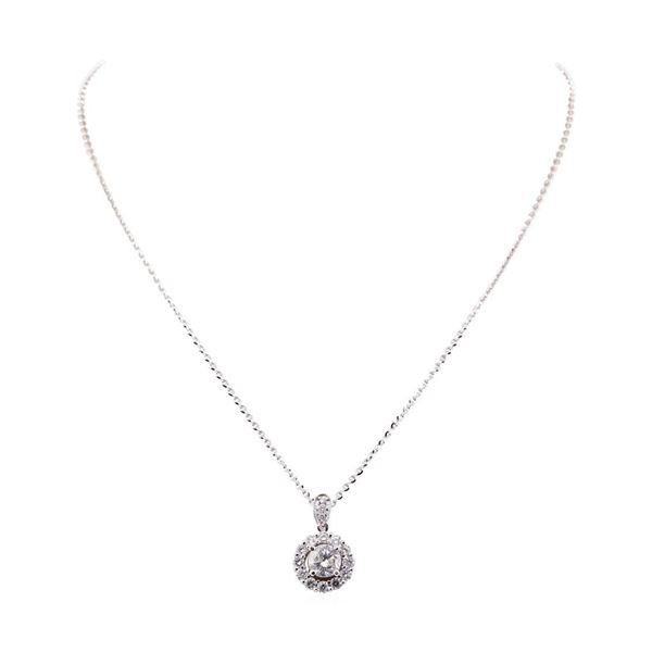 2.89 ctw Diamond Pendant And Chain - 14KT White Gold