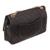 Image 3 : Chanel Black Leather Chain Double Flap Bag