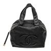 Image 1 : Chanel Black Perforated Leather Mini Boston Satchel Bag
