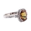 Image 2 : 2.44 ctw Sapphire and Diamond Ring - 18KT White Gold