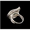 Image 3 : 14KT White Gold 0.88 ctw Diamond Ring