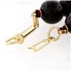 Image 6 : 14k Gold Vintage 8.2mm Red Garnet & 3.9mm Gold Bead Strand 22" Necklace
