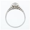 Image 8 : Antique Art Deco 18k Gold European Diamond Solitaire Filigree Engagement Ring
