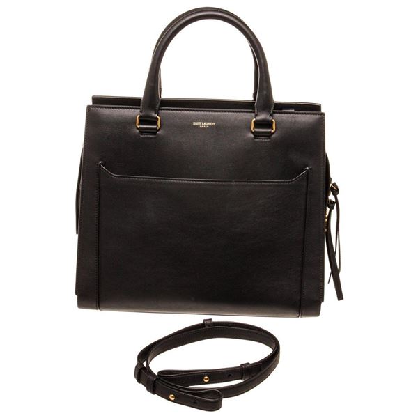 Yves Saint Laurent Black Leather East Side Tote Bag