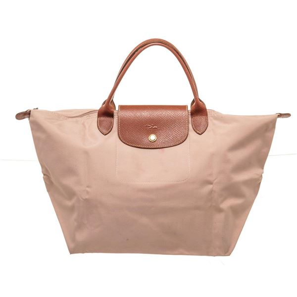 Longchamp Pink Canvas Convertible Shoulder Bag