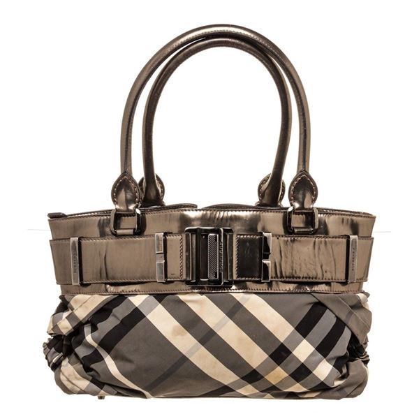 Burberry Brown Canvas Shoulder Bag