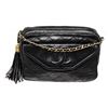 Image 1 : Chanel Black Leather CC Tassel Camera Shoulder Bag