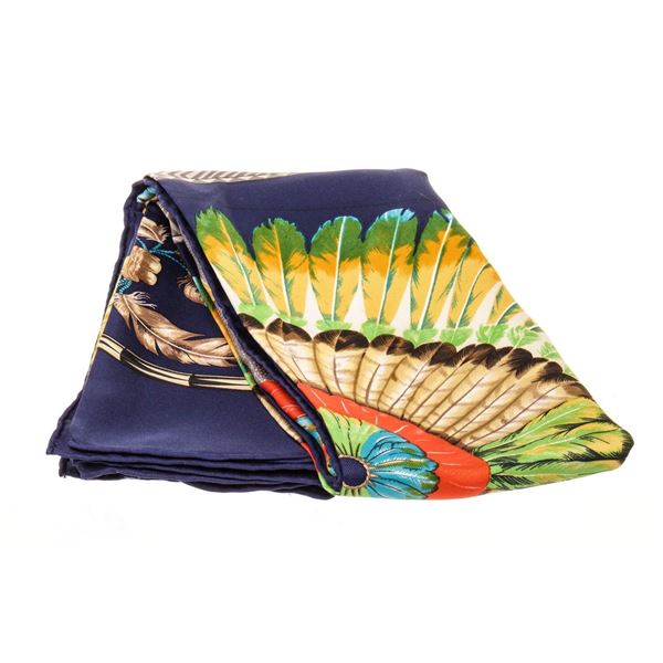 Hermes Multicolor Silk Scarf