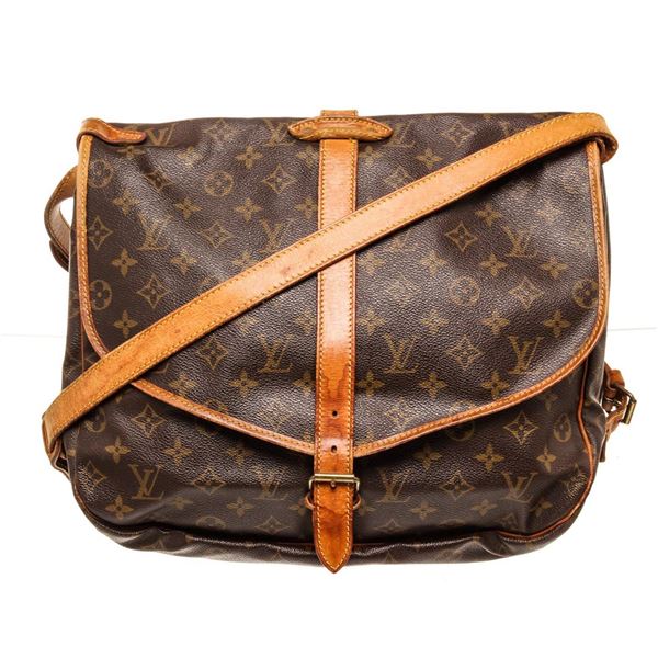 Louis Vuitton Brown Monogram Canvas Saumur 35cm Crossbody Bag