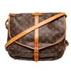Image 1 : Louis Vuitton Brown Monogram Canvas Saumur 35cm Crossbody Bag