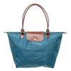 Image 1 : Longchamp Blue Brown Leather Shoulder Bag