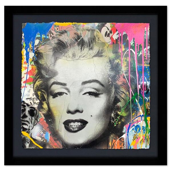 Mr. Brainwash, "Marilyn Monroe" Framed One-of-a-Kind Mixed Media, Hand Signed wi