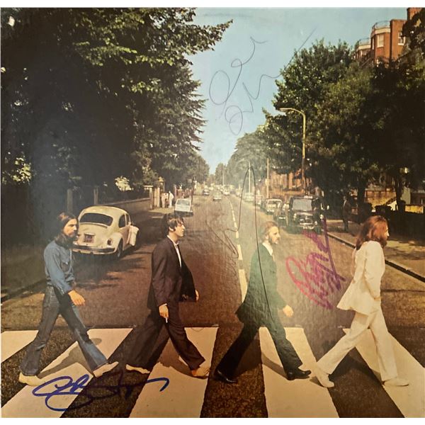 Signed Beatles Abbey Road Album Cover