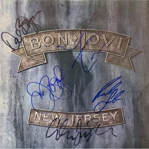 Signed Bon Jovi New Jersey Album Cover