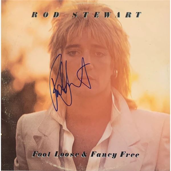 Signed Rod Stewart Foot Loose & Fancy Free Album Cover